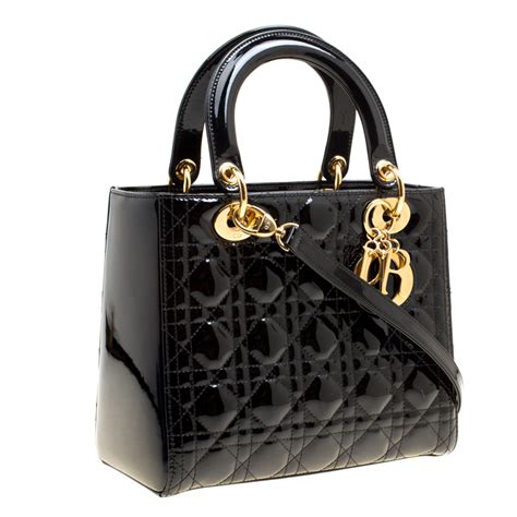 lady dior black patent bag vintage|vintage Lady Dior Bag authentication.